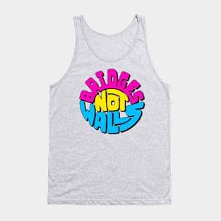 Bridges Not Walls Word Art Tank Top